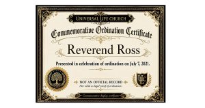 ULC 5-Year Commemorative Certificate