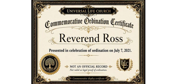 ULC 5-Year Commemorative Certificate